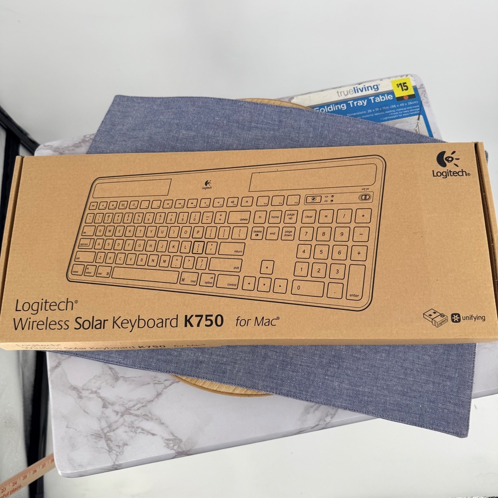 Logitech K750 Wireless Solar Keyboard Mac Silver‎ White Y-R0016 Ultra Slim